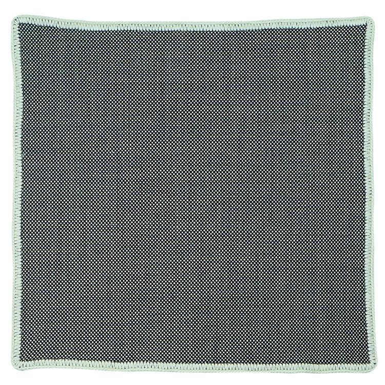 Ebony Netto with White Signature Border - Sebastian Cruz Couture