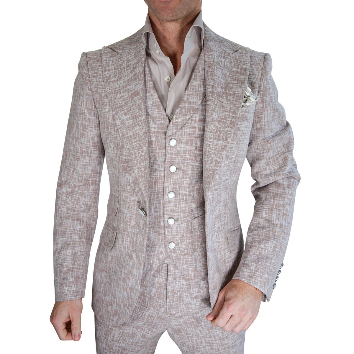 Nude Blush Lino Tweed Jacket