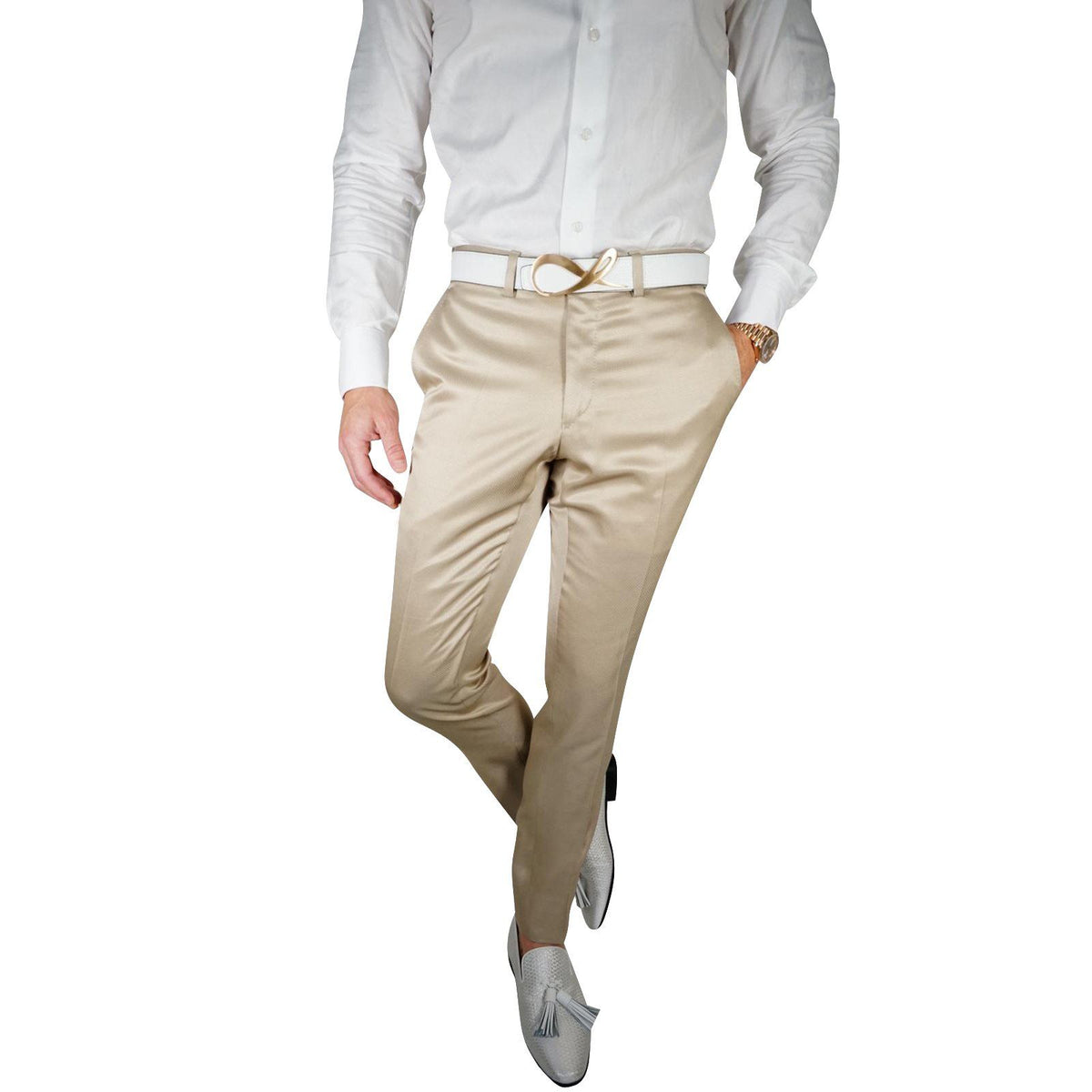 Champagne Oro Lucentezza Trousers @ The Vault-1