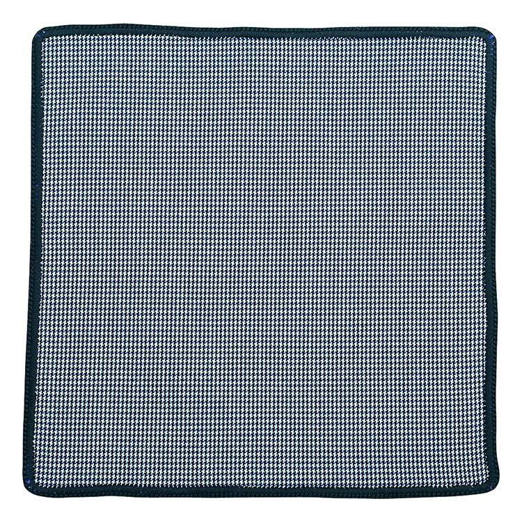 Houndstooth Mezzanotte with Navy Blue Signature Border - Sebastian Cruz Couture