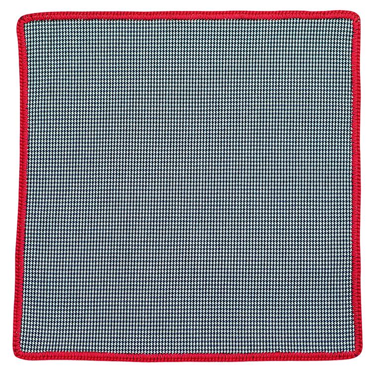 Houndstooth Mezzanotte with Red Signature Border - Sebastian Cruz Couture