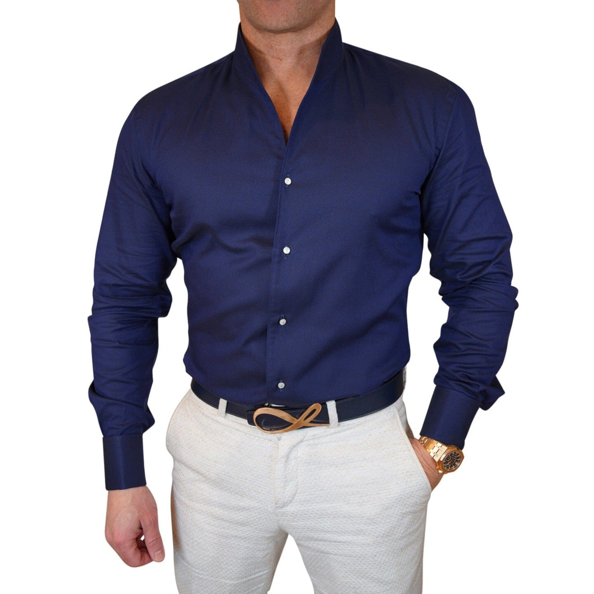 Blu Birdseye Solopezzo Dress Shirt @ The Vault-1