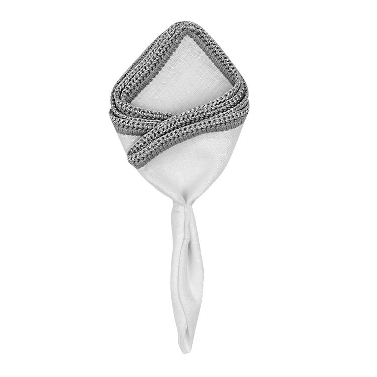 White Nieve With White Gold Flake Signature Border