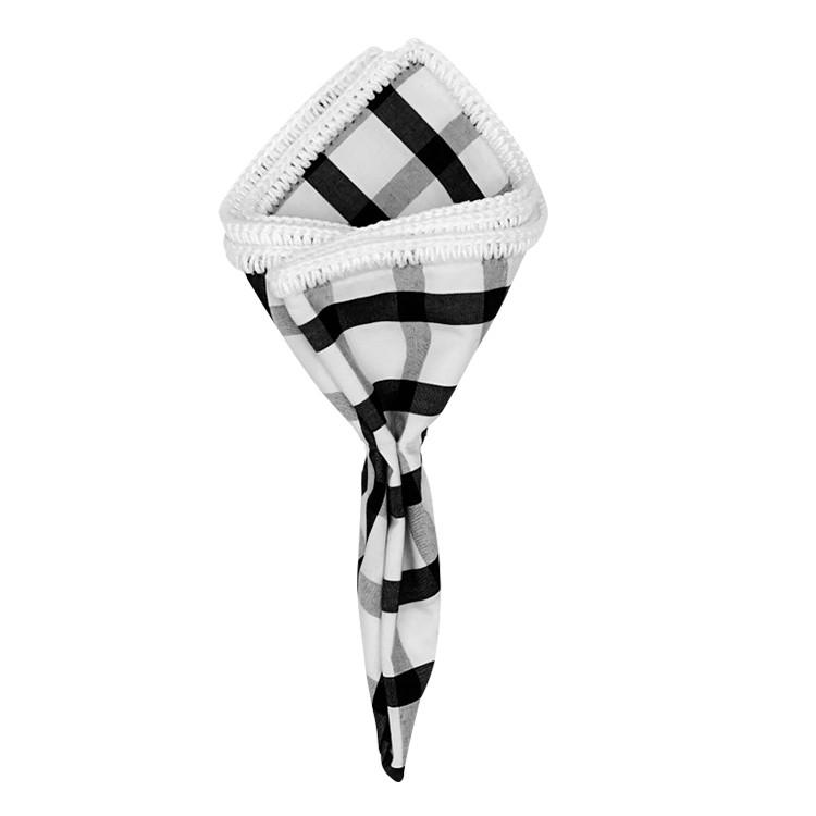 Nero Scacceria with White Signature Border - Sebastian Cruz Couture