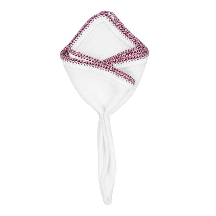 White Nieve With Malva Flake Signature Border