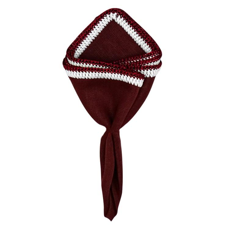 Royal Cremisi with White and Burgundy Flake Signature Borders