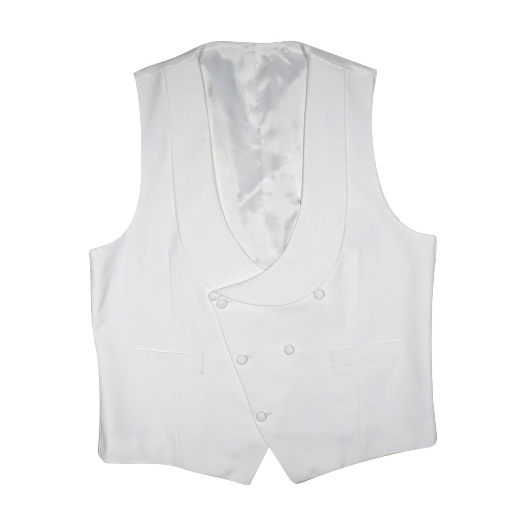 White Double Breasted Waistcoat @ The Vault-3