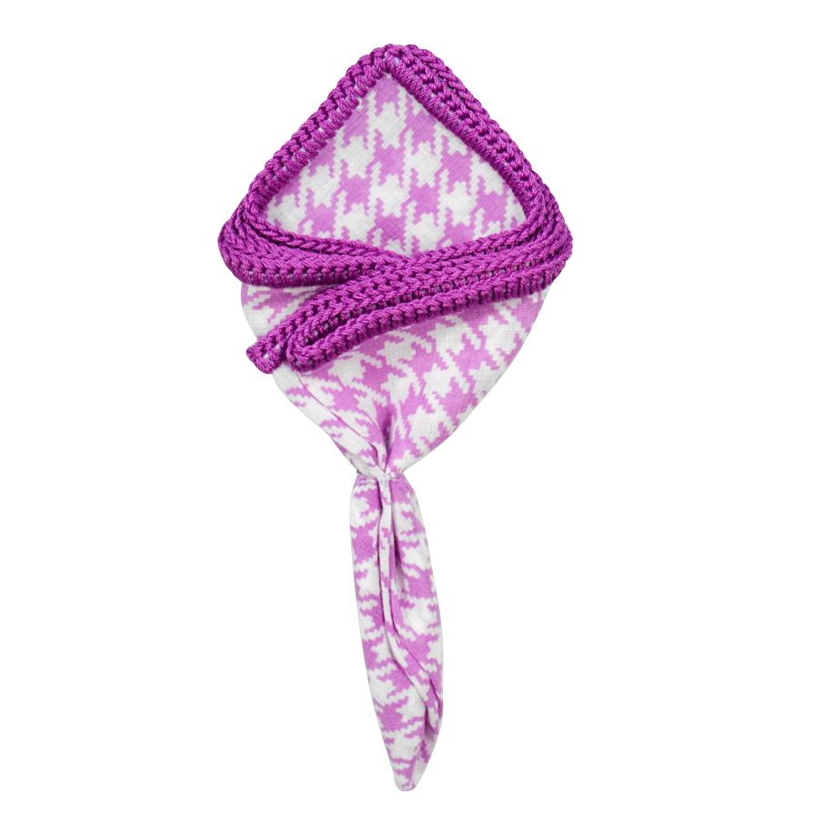 Orchid Houndstooth with Violet Signature Border