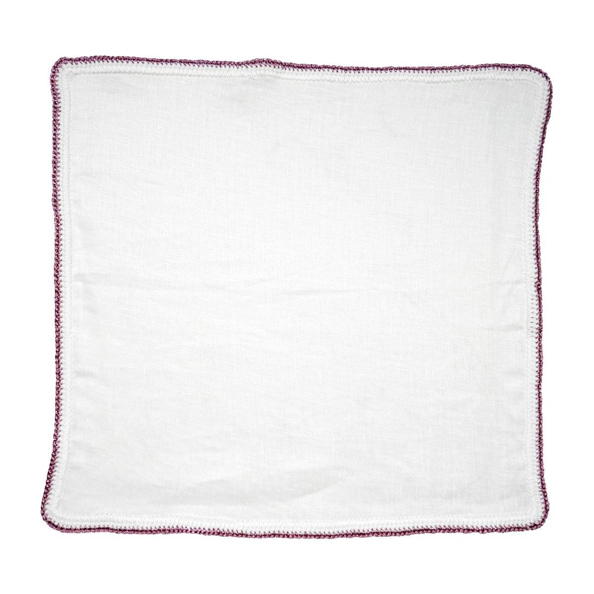 White Nieve with Mauve Flake Signature Border