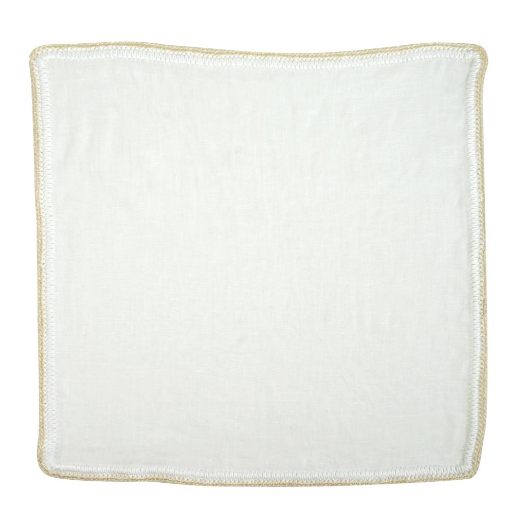 White Nieve With White & Ivory Flake Signature Border