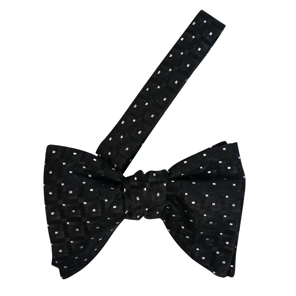 Onyx Pyrite Jumbo Pre Tied Butterfly Bow Tie