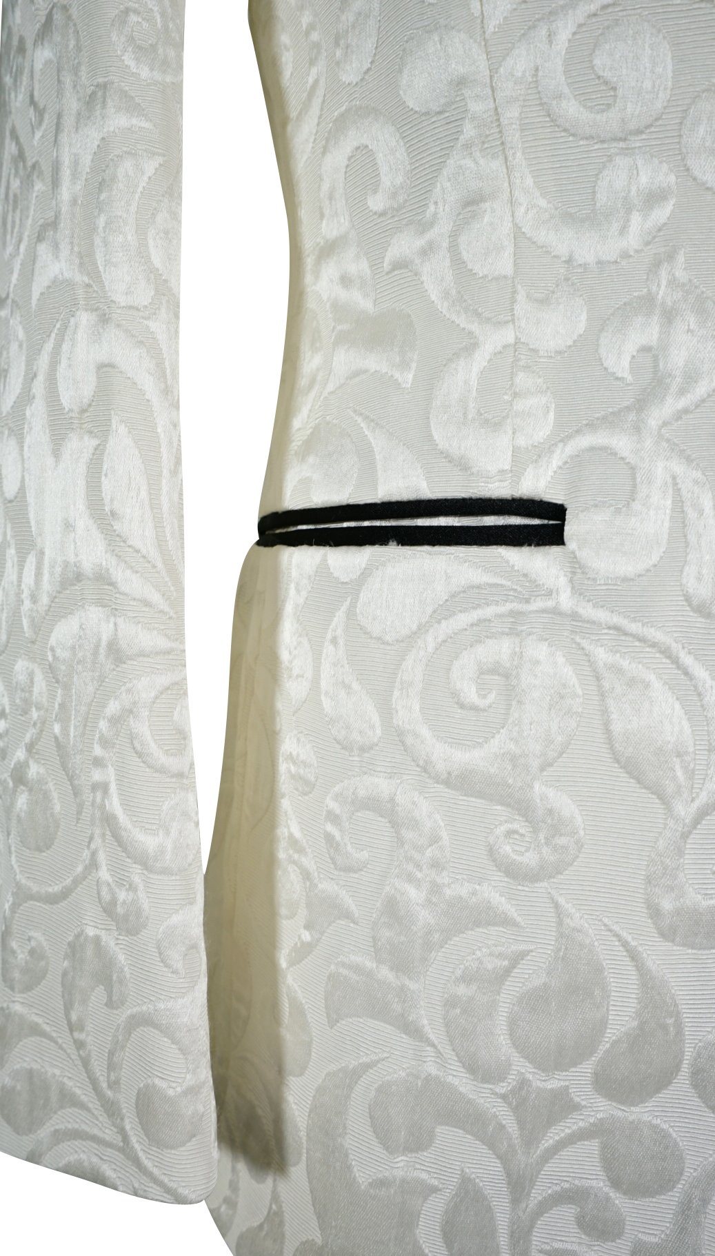 Vanilla & Black Paisley Dinner Jacket-6