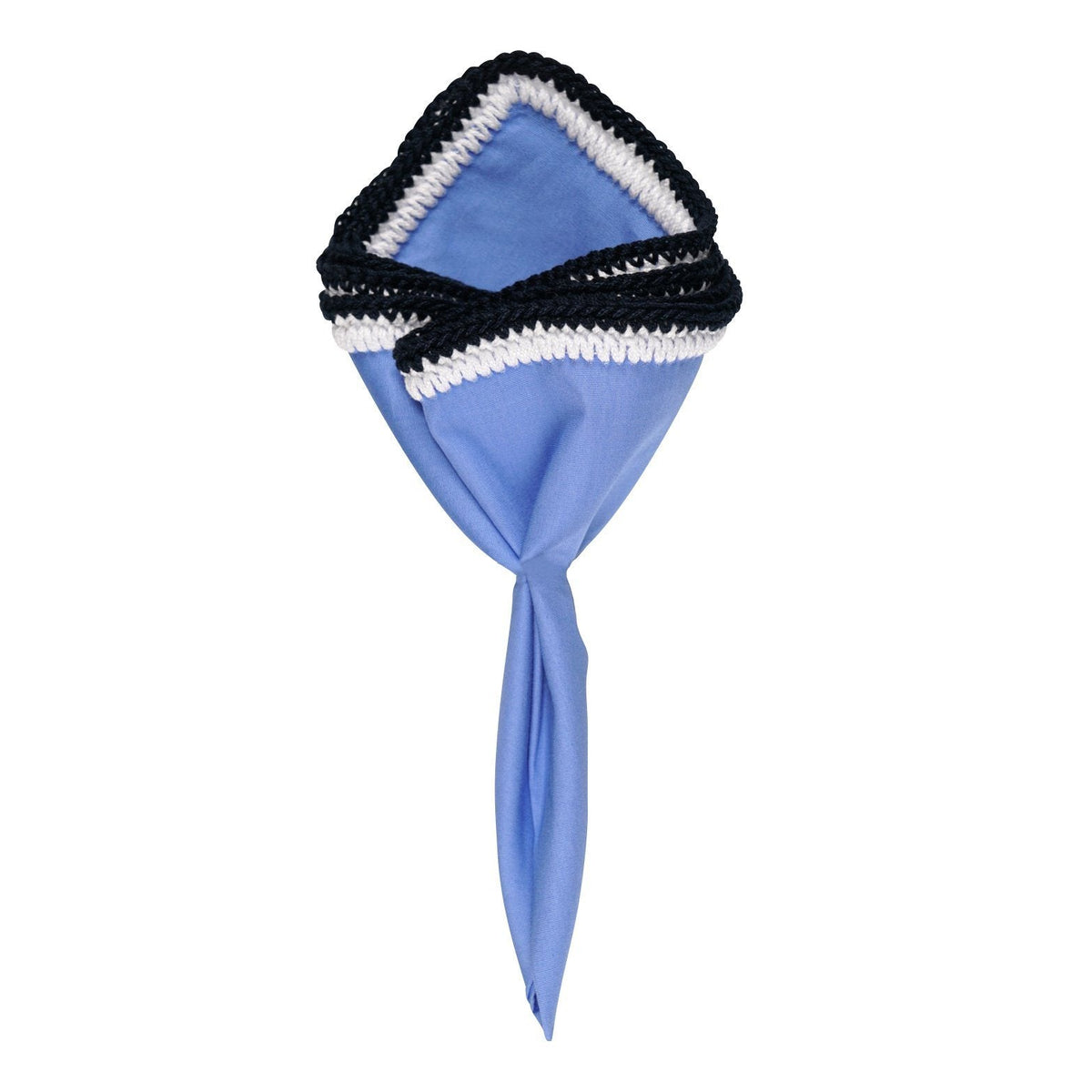 Mediterranea Blu with White and Navy Blue Flake Signature Border