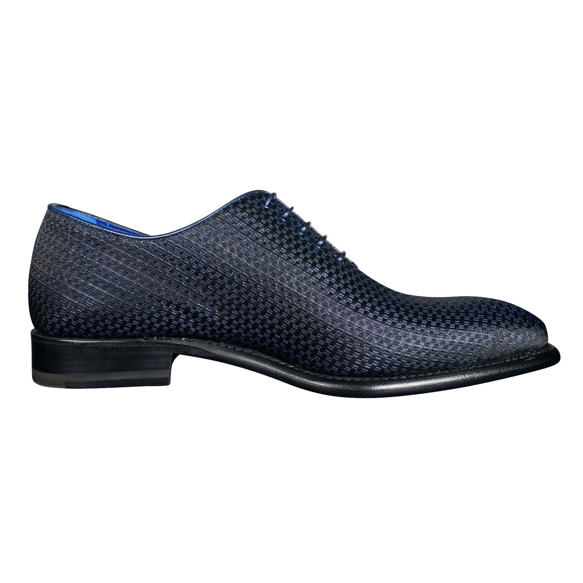 Navy Blue Diamante Lace Ups-7