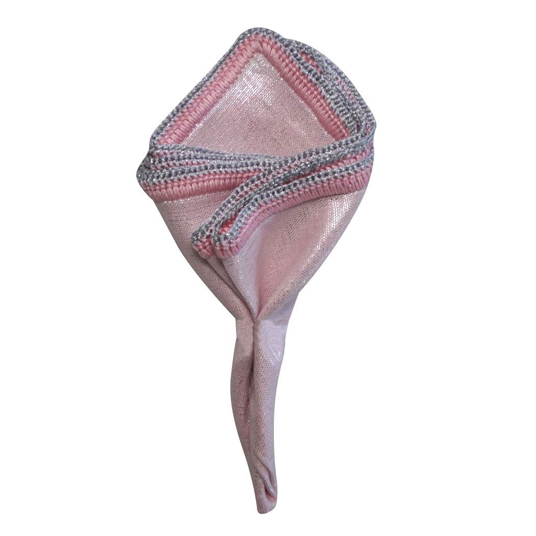 Pink Pearl with Pink and Silver Flake Border