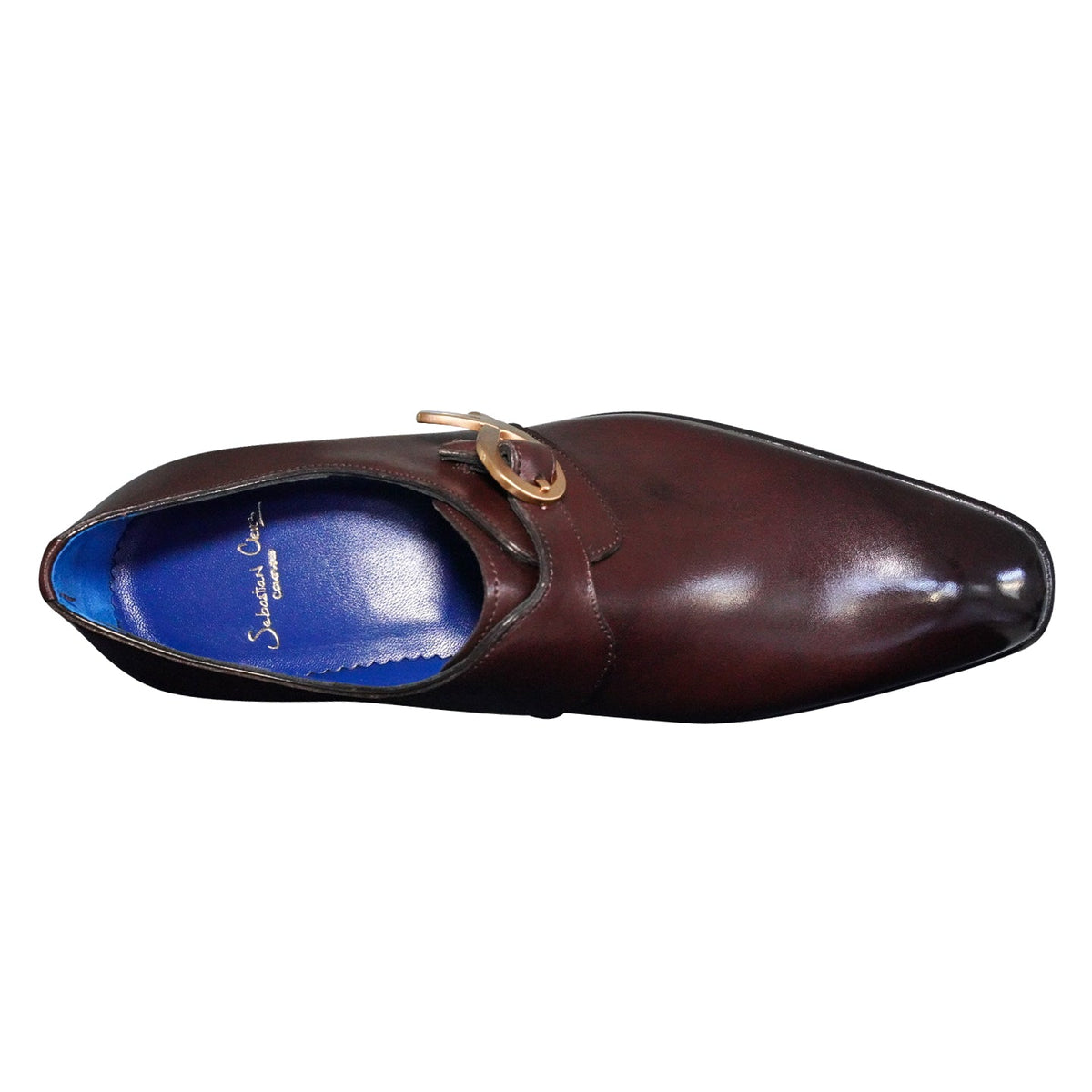 Cacao With Yellow Gold Hardware Monk Strap-6