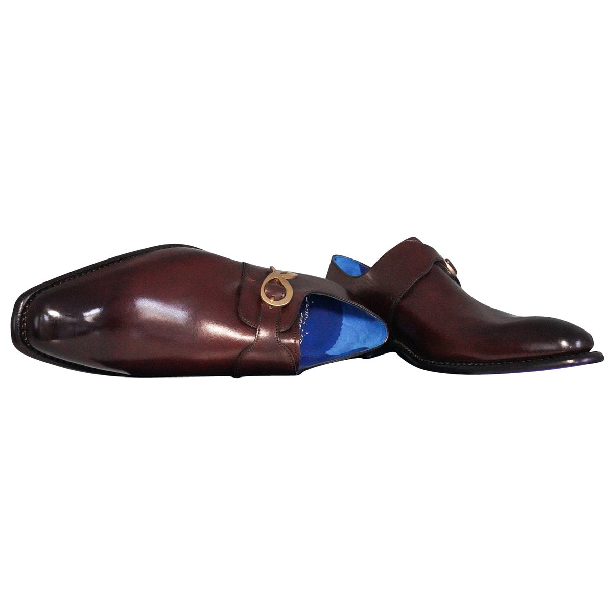 Cacao With Yellow Gold Hardware Monk Strap-9