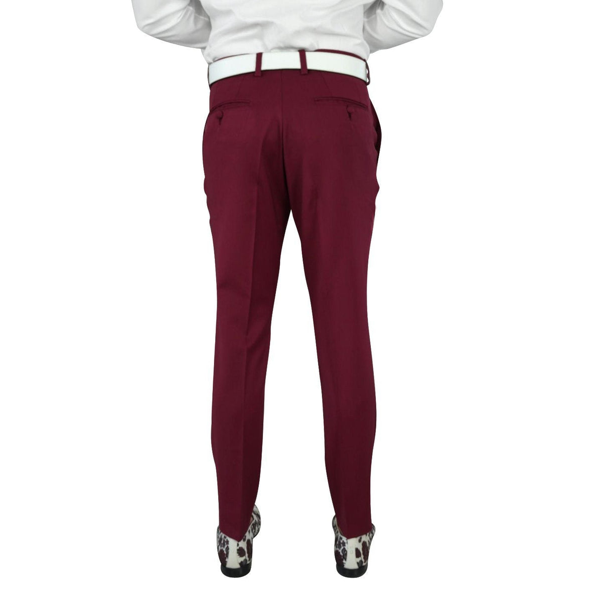 Burgundy Trousers-5