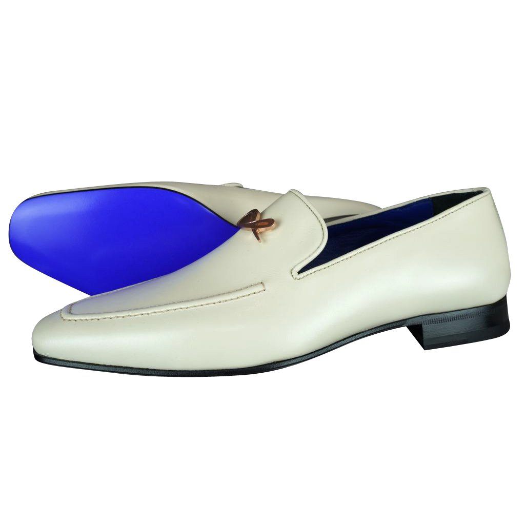 Classica Mascarpone With Rose Gold Hardware Leather Loafers @ The Vault