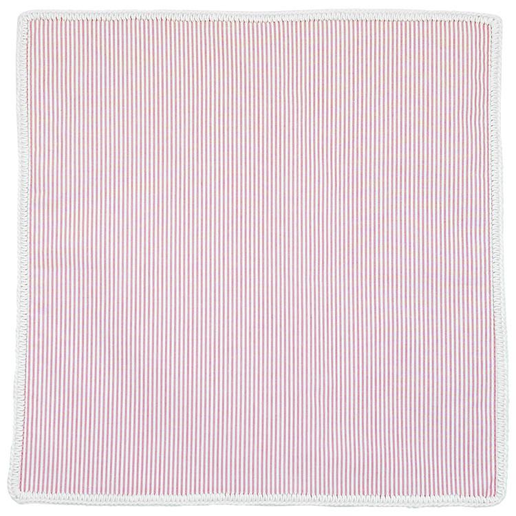 Scarlet Gessato with White Signature Border