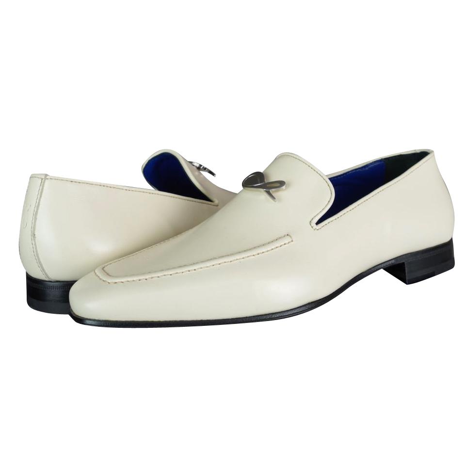 Classica Mascarpone With Silver Gold Hardware Leather Loafers @ The Vault-3