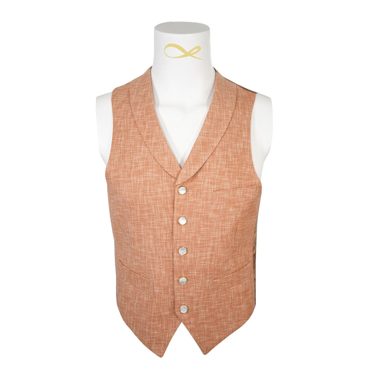 Copper Lino Tweed Ciottoli Waistcoat-3