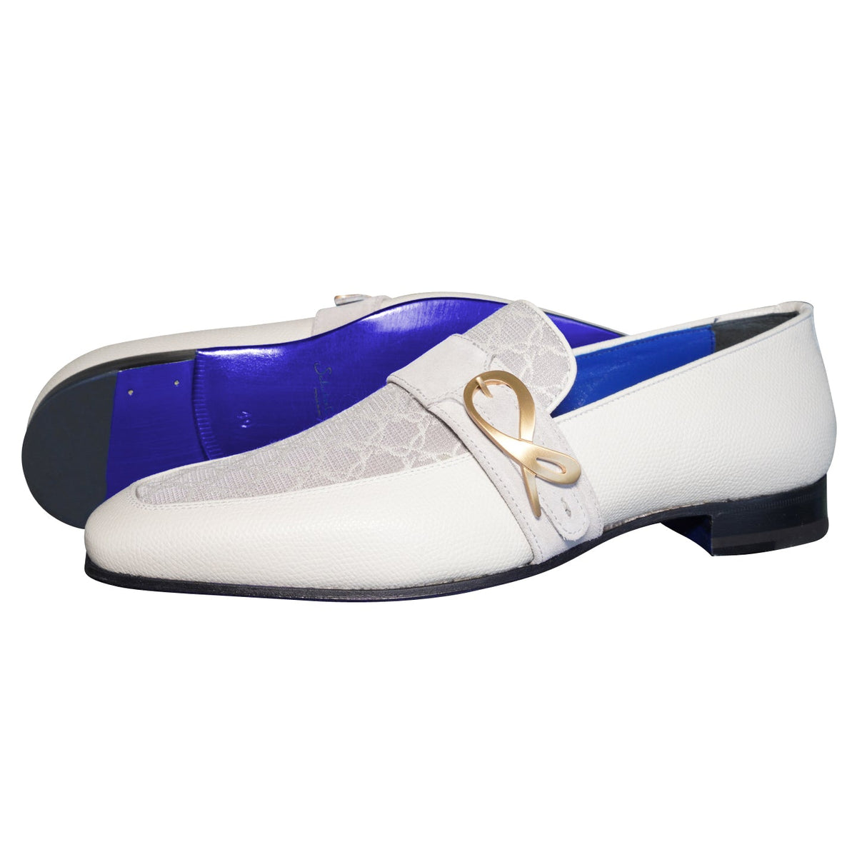 Tortora Logo Monk Strap Loafer With Gold Buckle @ The Vault