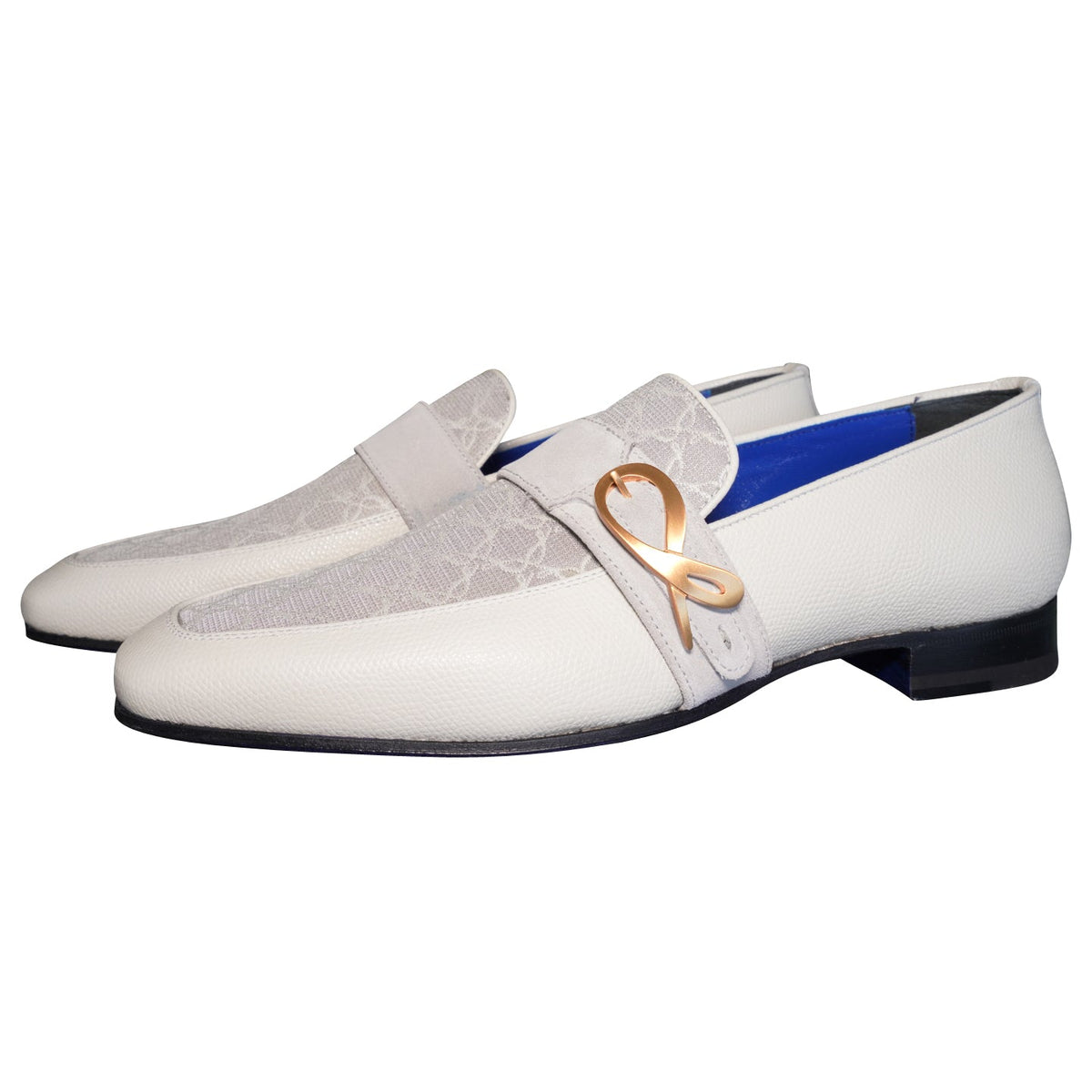 Tortora Logo Monk Strap Loafer With Rose Gold Buckle @ The Vault-3