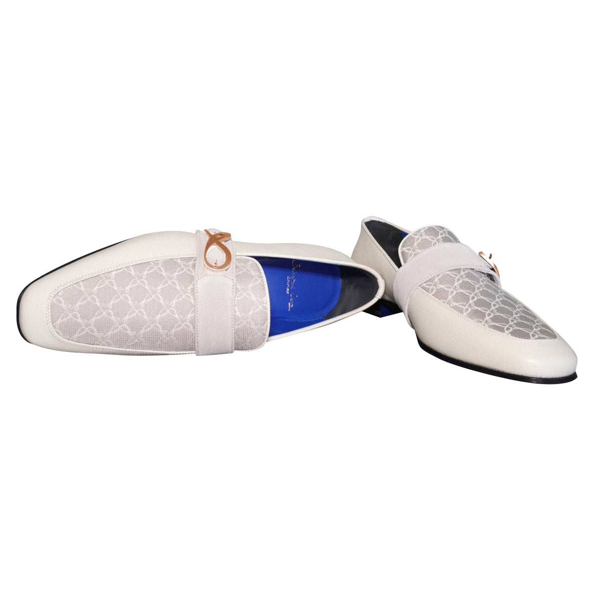 Tortora Logo Monk Strap Loafer With Rose Gold Buckle @ The Vault-8