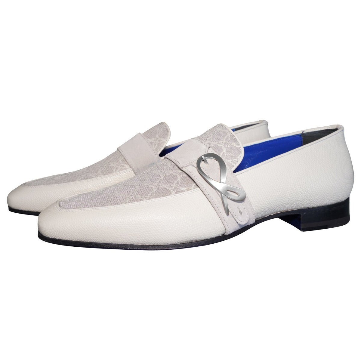 Tortora Logo Monk Strap Loafer With Silver Buckle-3