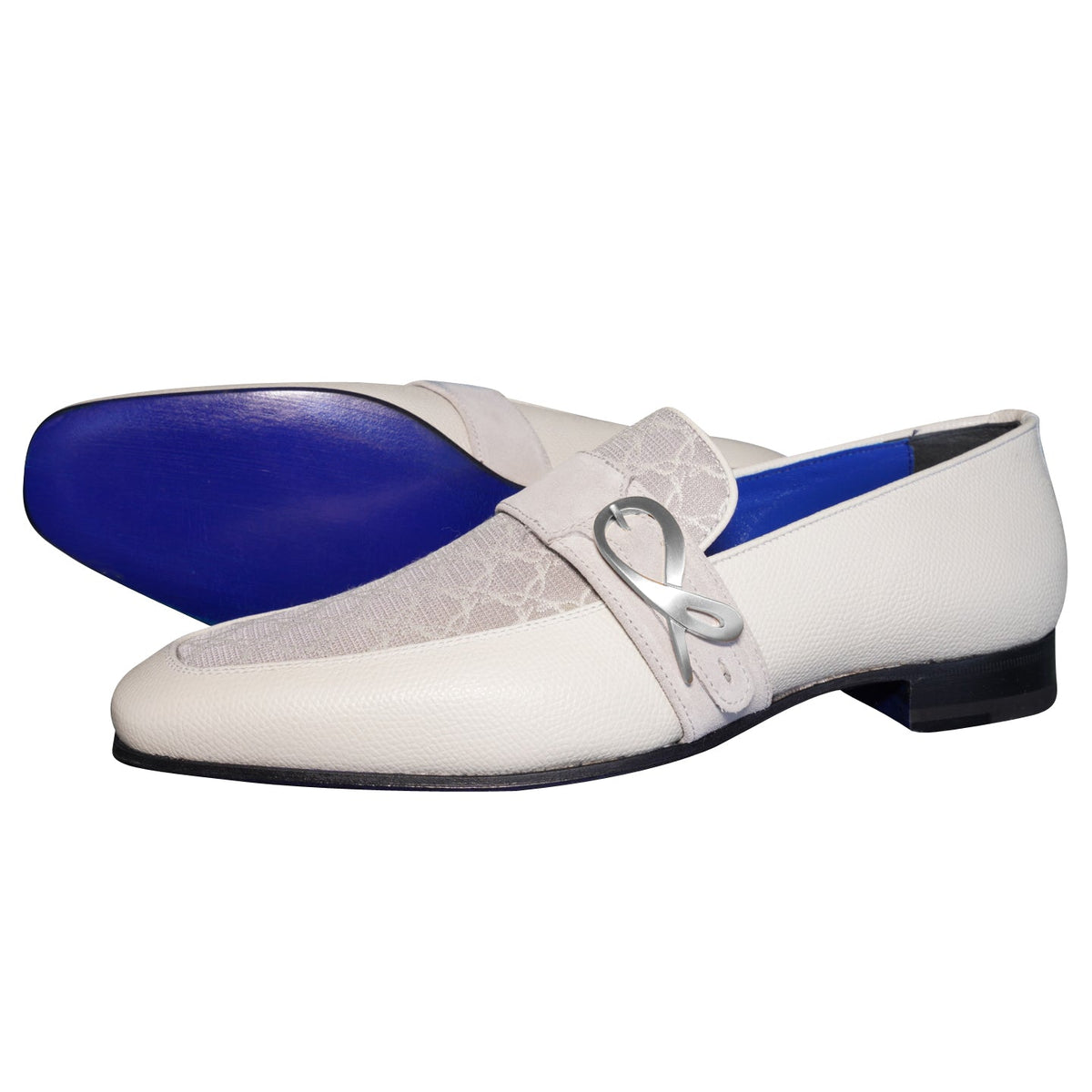Tortora Logo Monk Strap Loafer With Silver Buckle @ The Vault