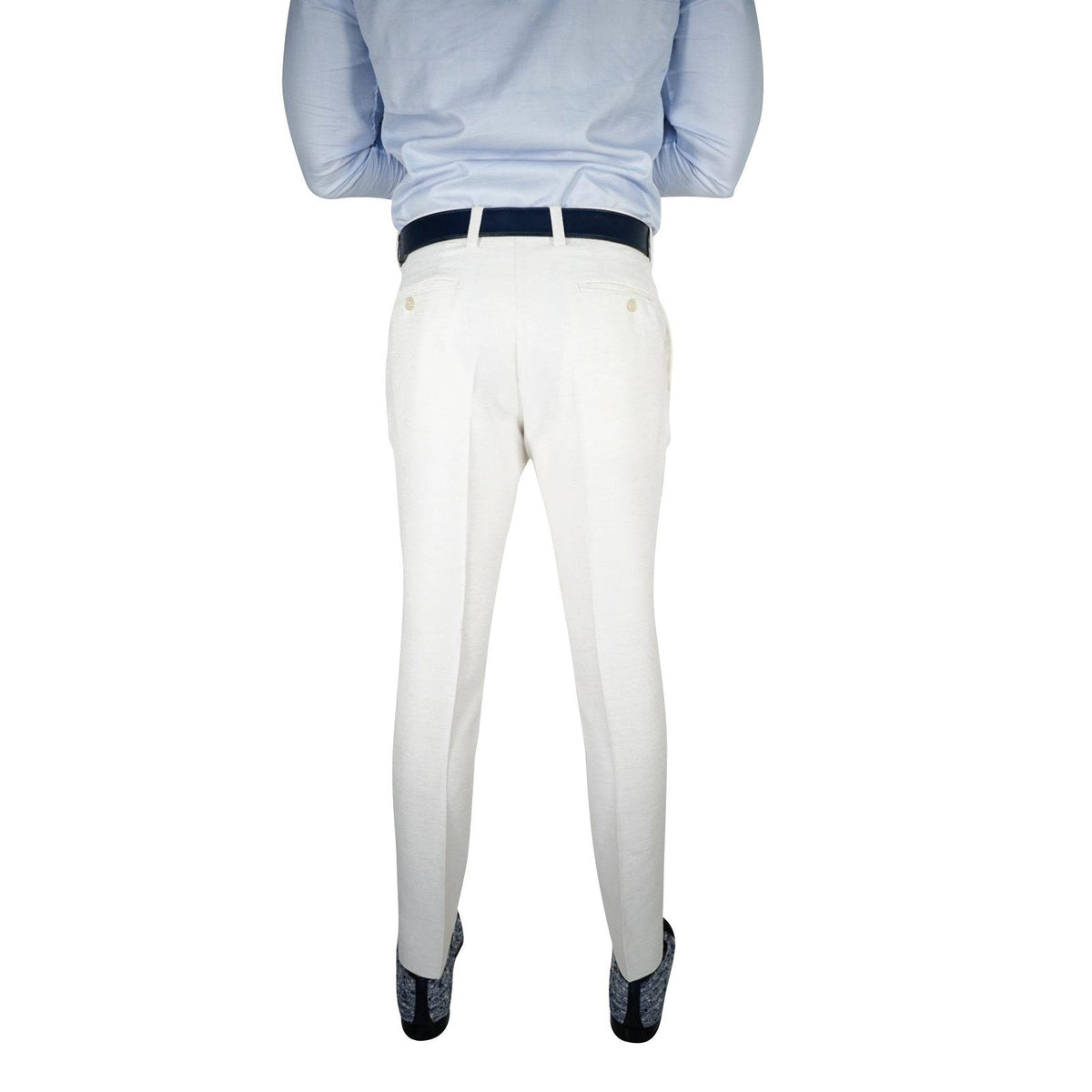 Latte Lino Tweed Trousers @ The Vault-5