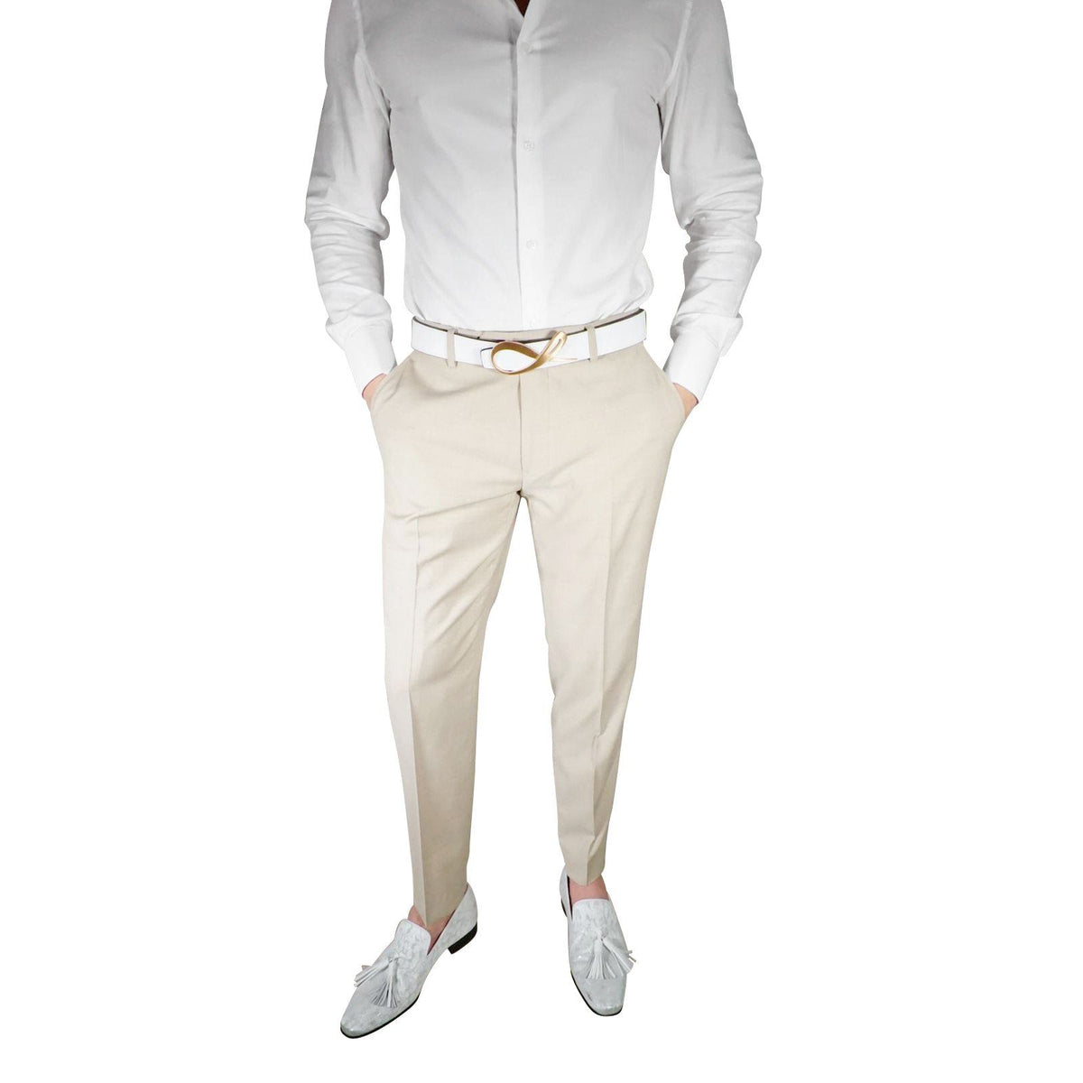 S by Sebastian Khaki Crema Trousers @ The Vault-2
