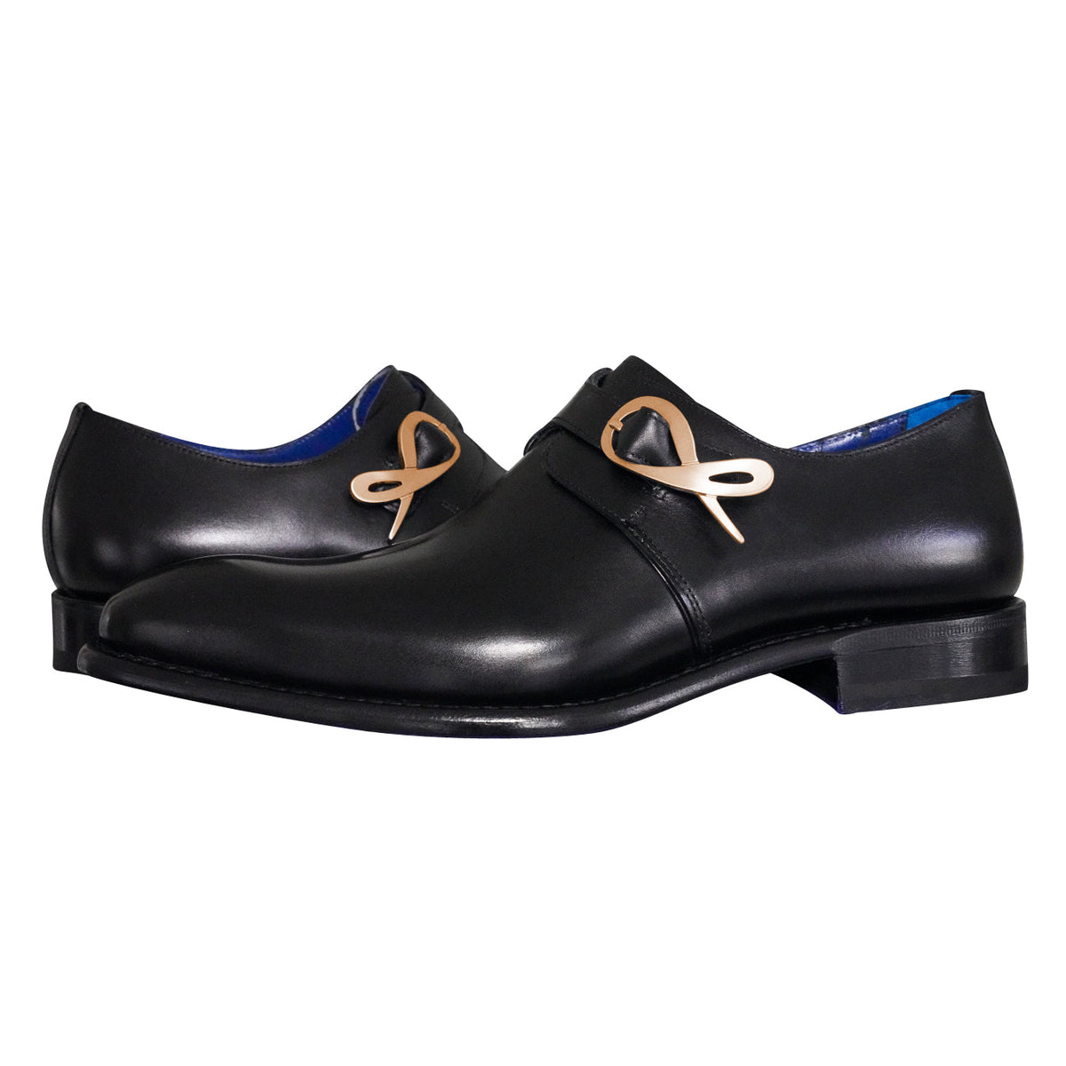 Nero Opal With Yellow Gold Hardware Monk Strap-4