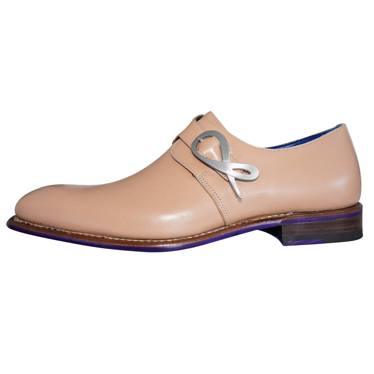 Latte With Silver Hardware Monk Strap-7