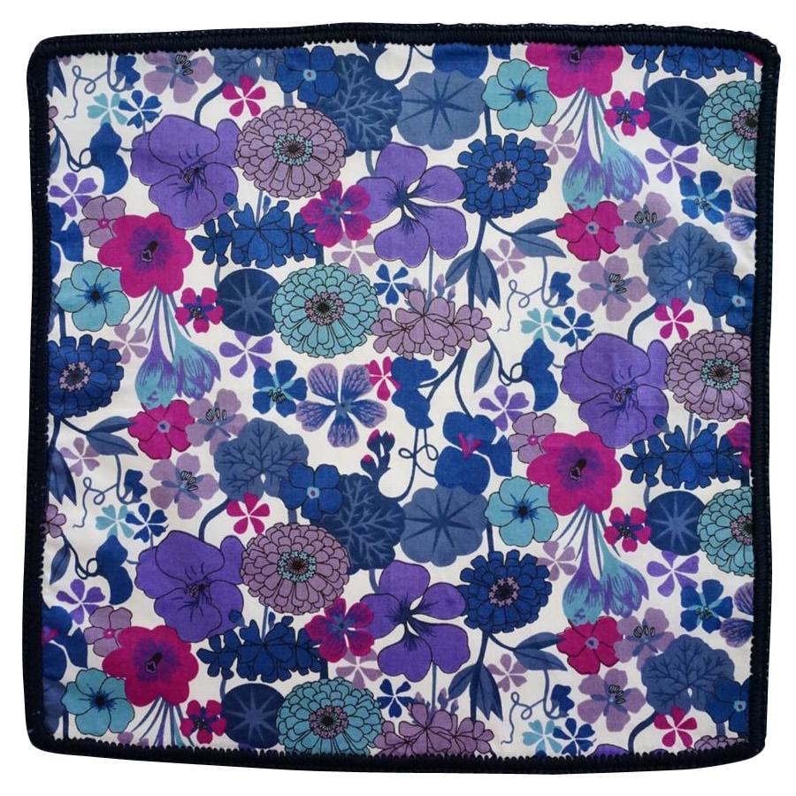 Purple Orchidea with Navy Blue Signature Border