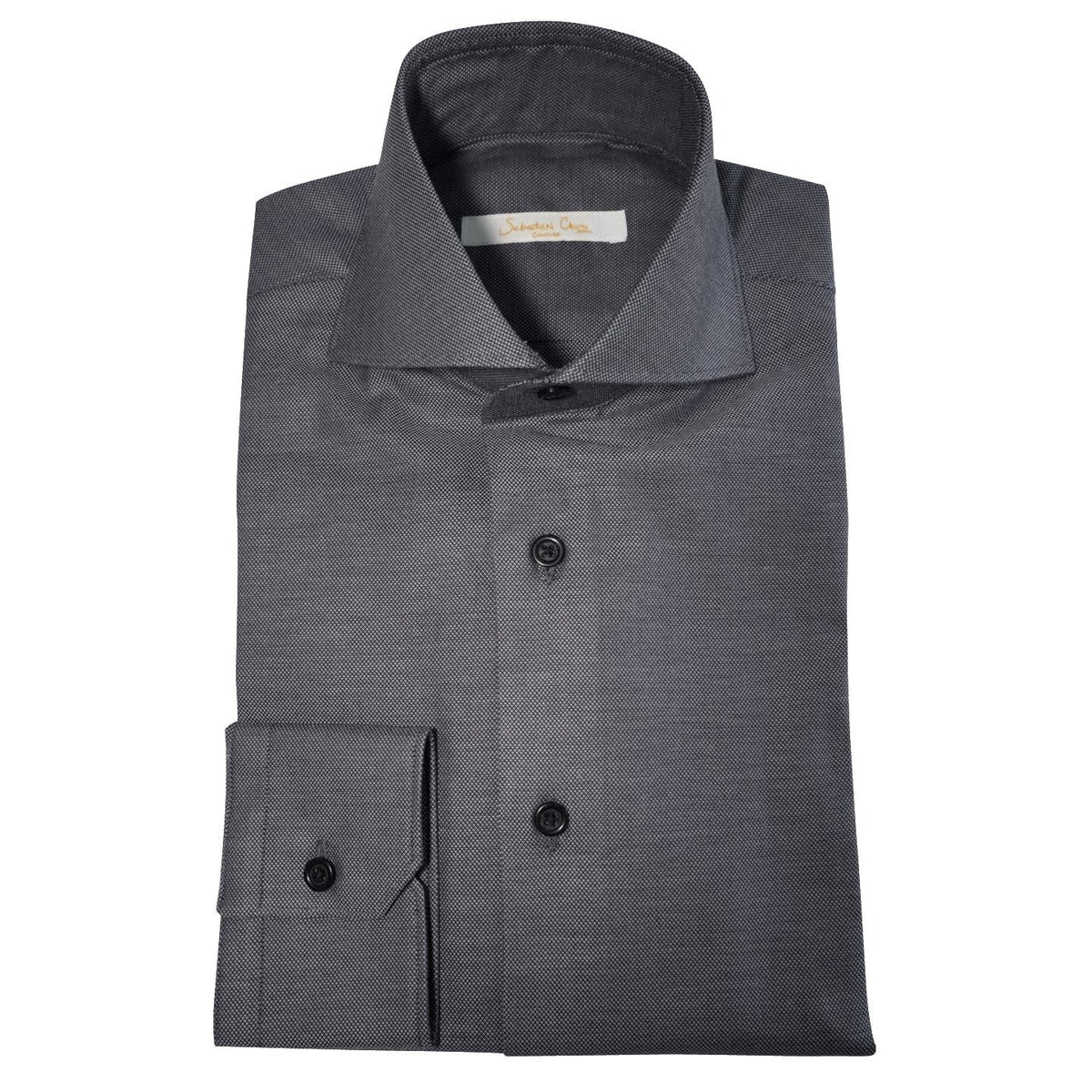 Black Birdseye Dress Shirt-3