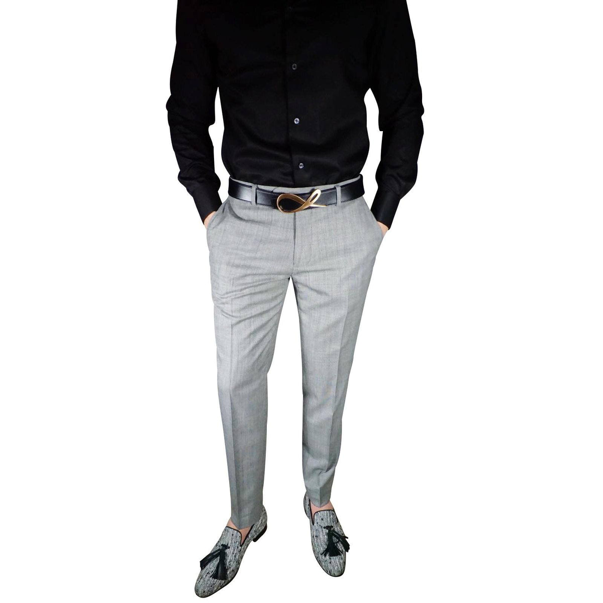 S by Sebastian Fossile Grey Trousers @ The Vault-2