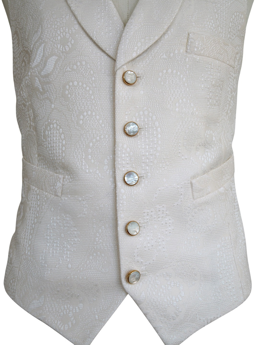 Latte Damask Ciottoli Waistcoat-4