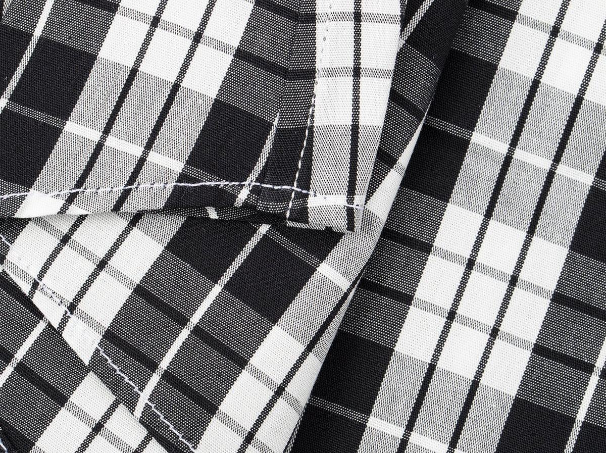Charcoal Plaid Short Sleeve Shirt-4