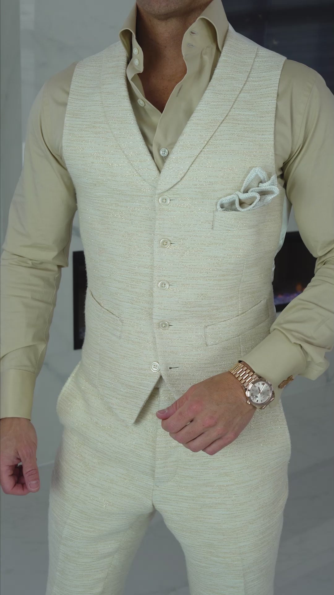 Electrum Tweed Ciottoli Waistcoat @ The Vault