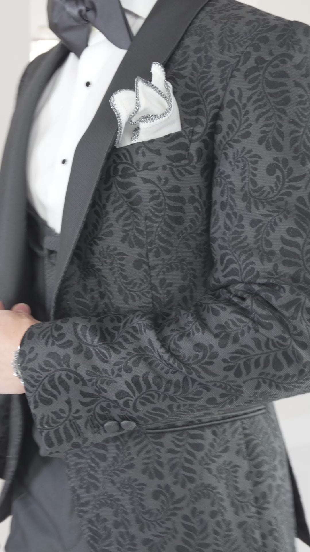 Charcoal Damascata Dinner Jacket-3