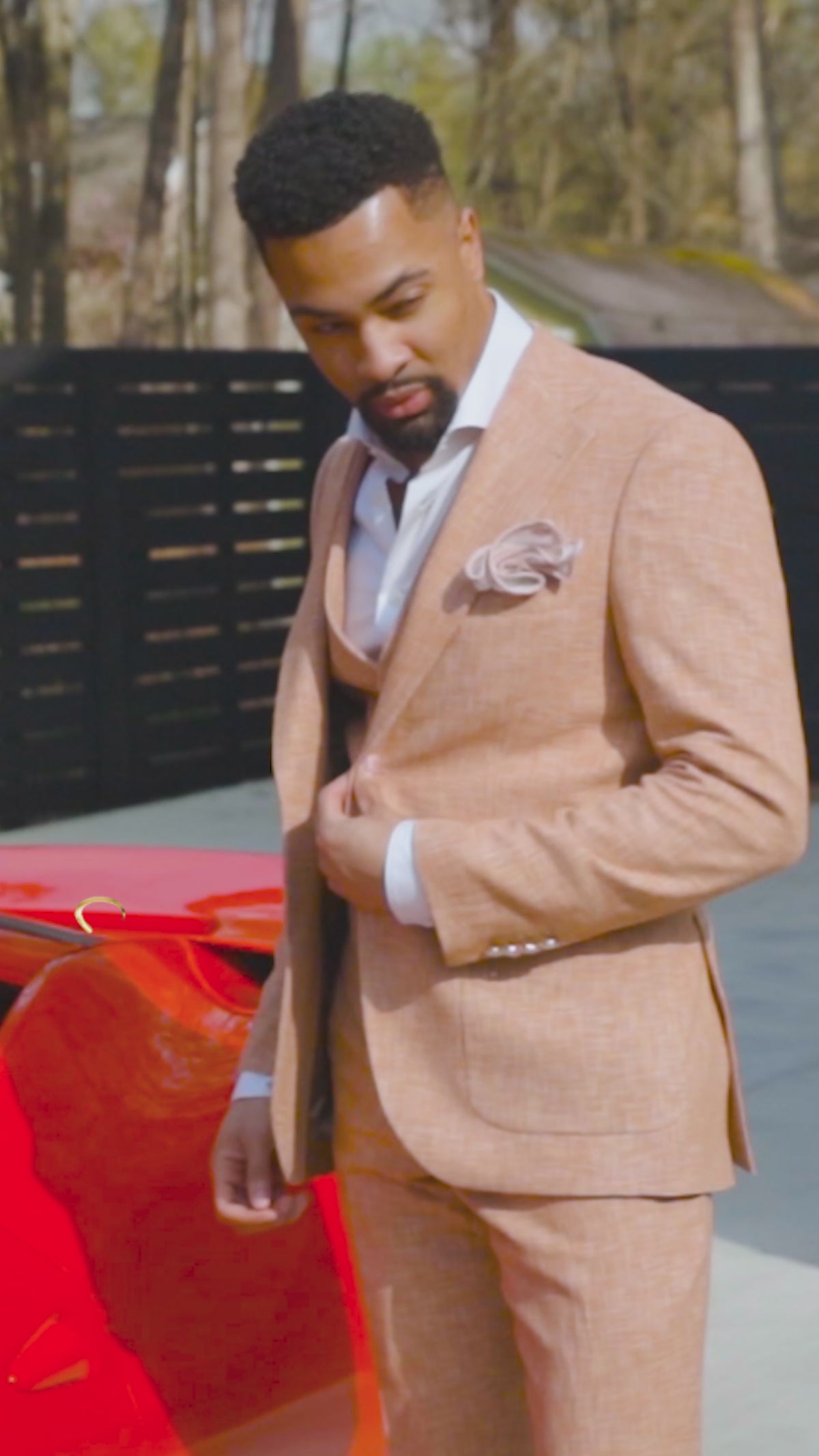 Copper Lino Tweed Sport Jacket-3
