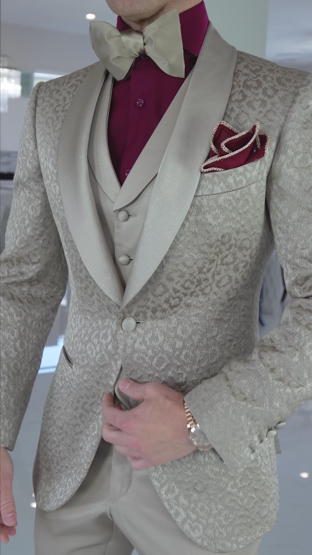 Champagne Oro Lucentezza Ciottoli Waistcoat