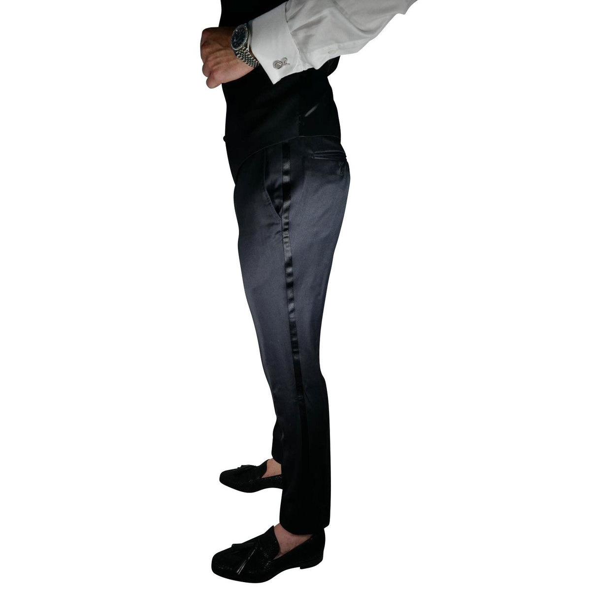 Black Tuxedo Style Trousers @ The Vault-3