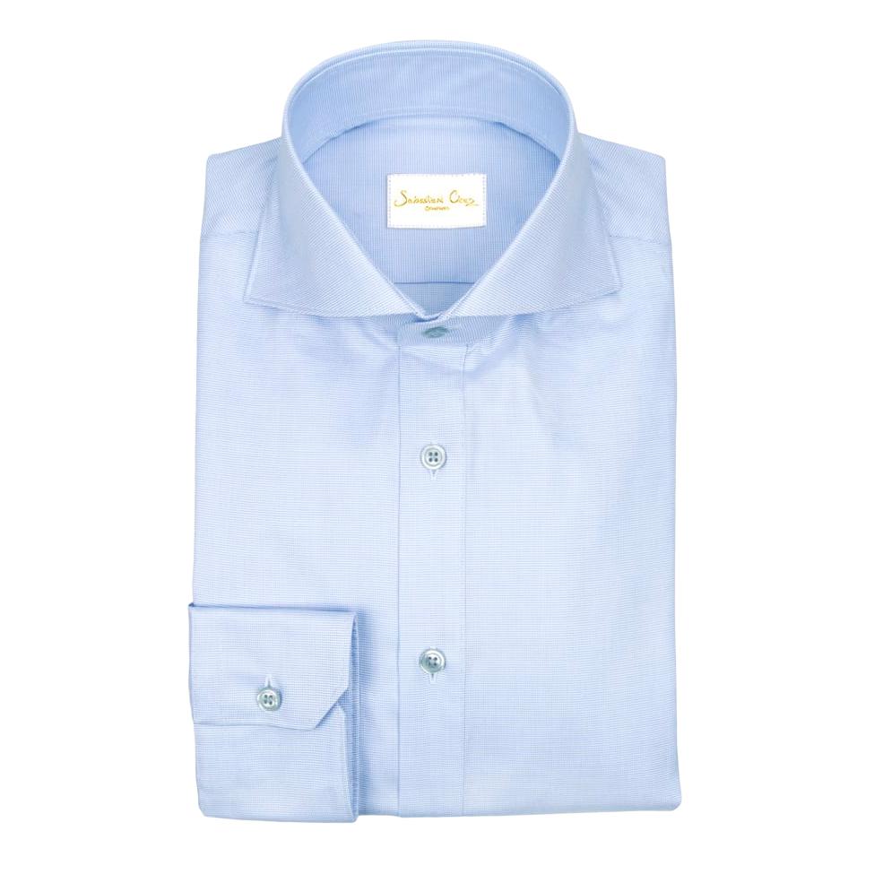 Powder Blu Weavetex Dress Shirt-3