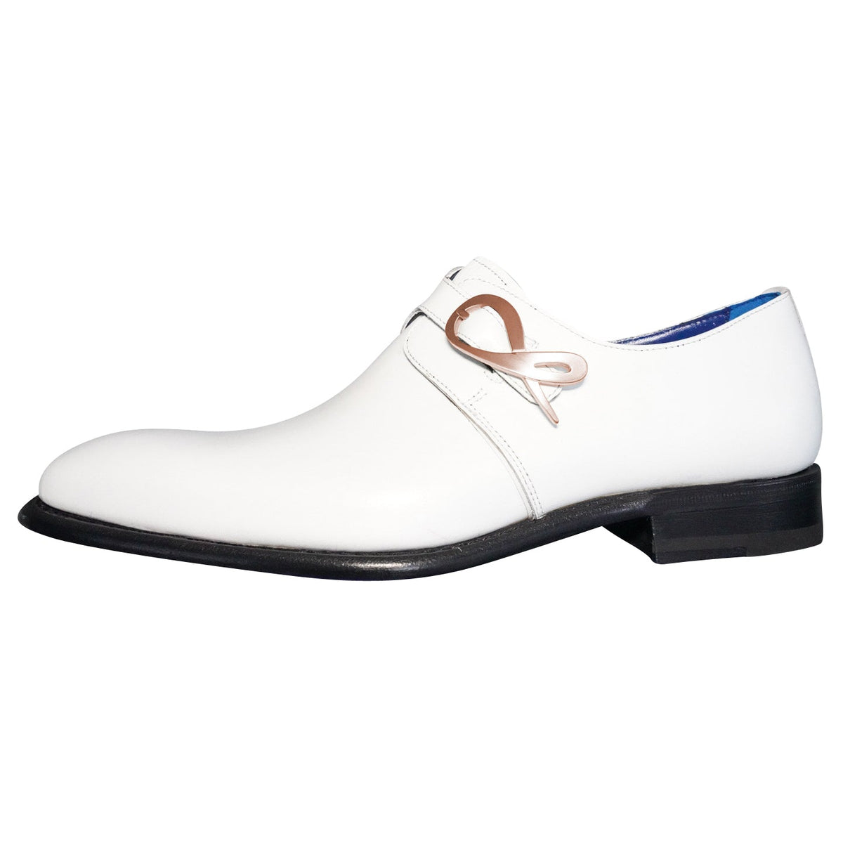 Bianco With Rose Gold Hardware Monk Strap @ The Vault-7
