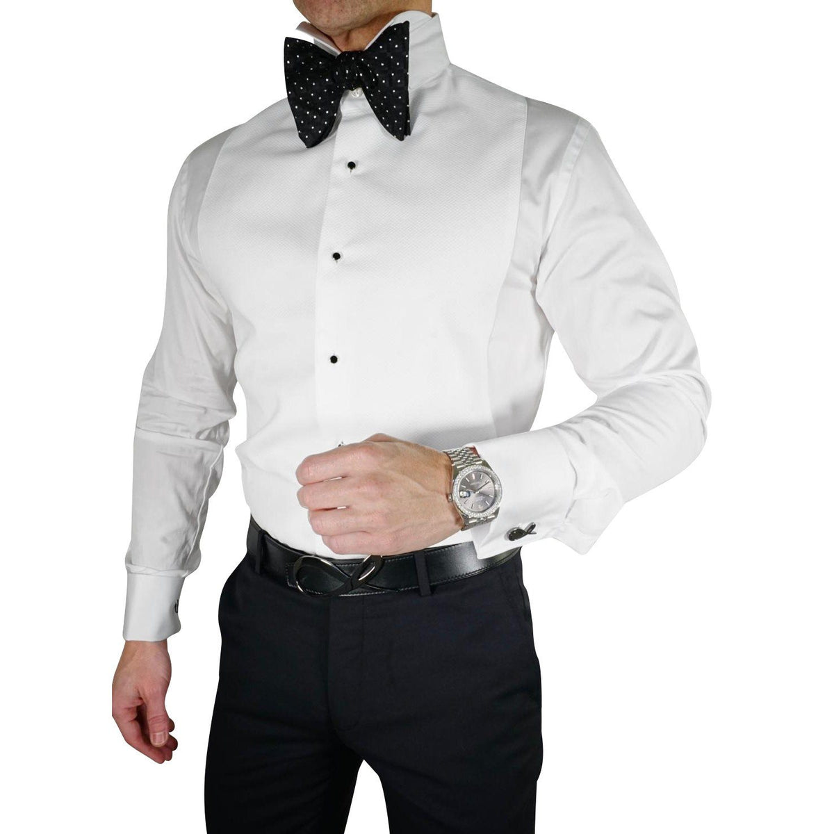 White Evento Tuxedo Shirt @ The Vault